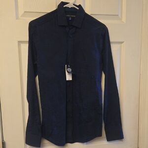 Vince Camuto Men's Deep Blue Casual Shirt